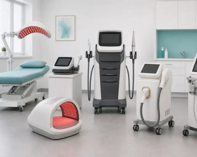 AKM Clinic teknoloji parkı — lazer, IPL, LED ve cihazlı tedavi sistemleri