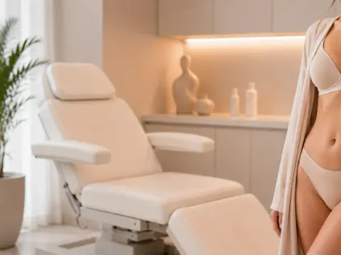 Anne estetiği (mommy makeover) danışmanlığı — AKM Clinic klinik ortamında muayene